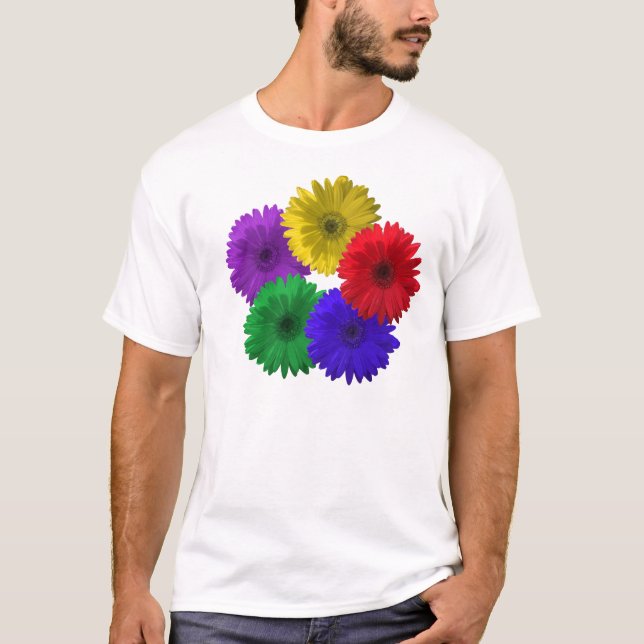 T-shirt Pièce en t de marguerite de flower power (Devant)