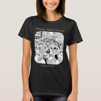 T-shirt Pièce en t de mars Chicago des femmes
