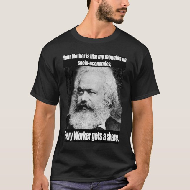 T-shirt pièce en t de marx (Devant)