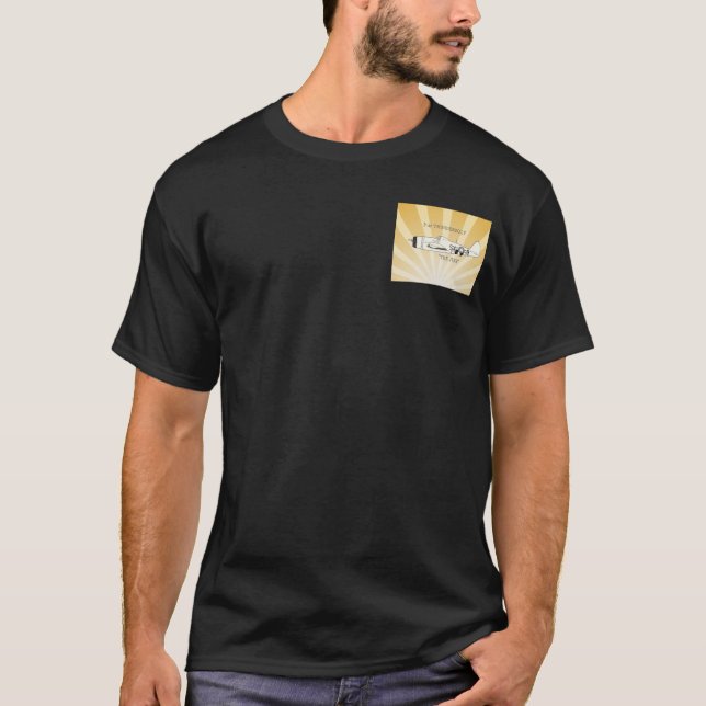 T-shirt Pièce en t de noir du coup de foudre P47 (Devant)