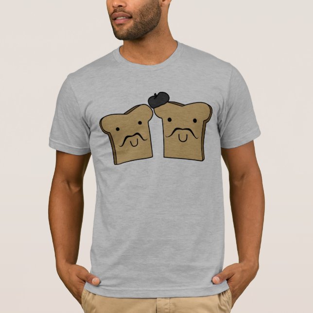 T-shirt Pièce en t de pain grillé français (Devant)