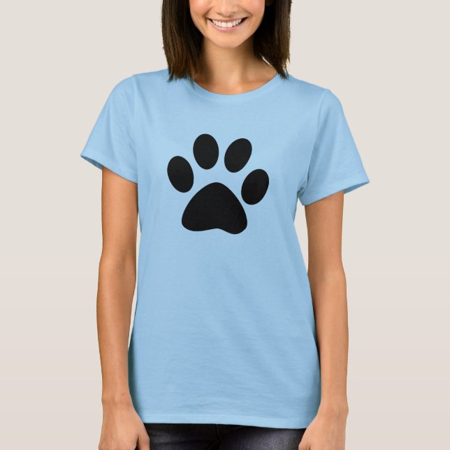 T-shirt pièce en t de pawprint (Devant)