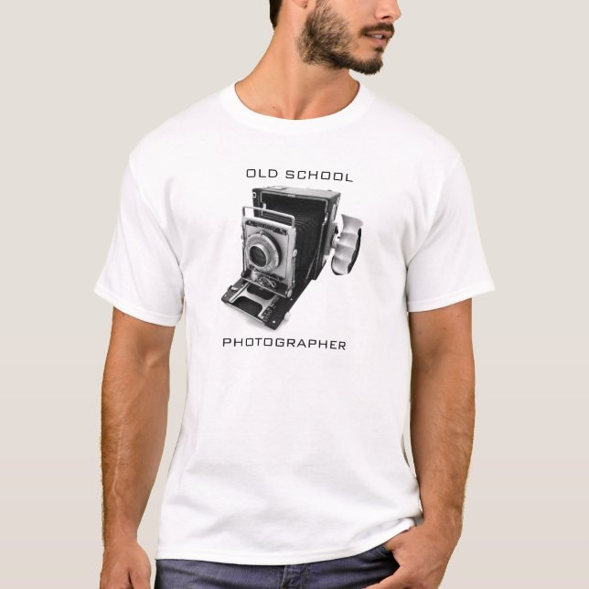 T-SHIRT PIÈCE EN T DE PHOTOGRAPHE DE VIEILLE ÉCOLE (Devant)