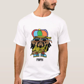 T-shirt pièce en t de pimpin de rasta