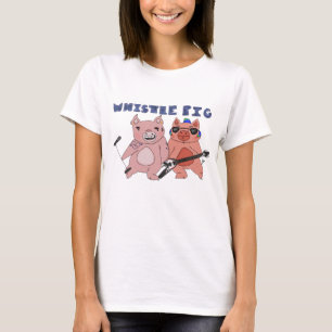 T-shirt Pièce en t de porc de sifflement