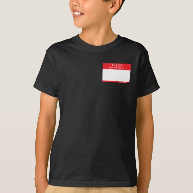 T-shirt Pièce en t de pronom de Trans* Kiddo (Devant)