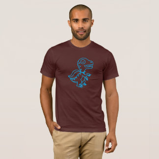 T-shirt Pièce en t de Rex d'arc-en-ciel : Bleu