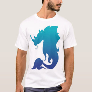 T-shirt Pièce en t de Rhinocéros-Stego-Poisson (l'eau)