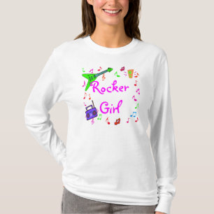 T-shirt Pièce en t de Rockin de fille de balancier