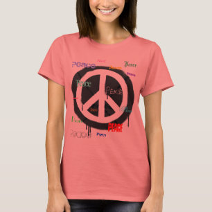 T-shirt Pièce en t de signe de paix de Spraypainted