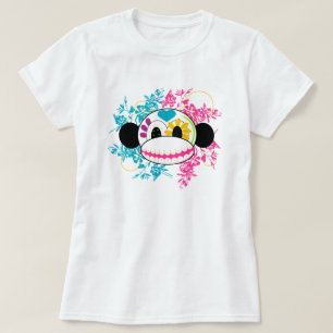 T-shirt Pièce en t de singe de crâne de sucre