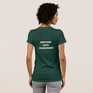 T-shirt Pièce en t de slogan de V-cou de ferme de