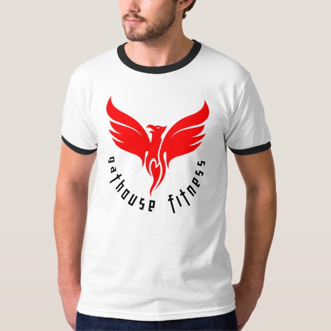 T-shirt Pièce en t de sonnerie de forme physique de (Devant)