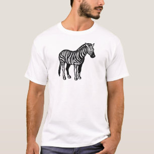T-shirt Pièce en t de sonnerie de zèbre