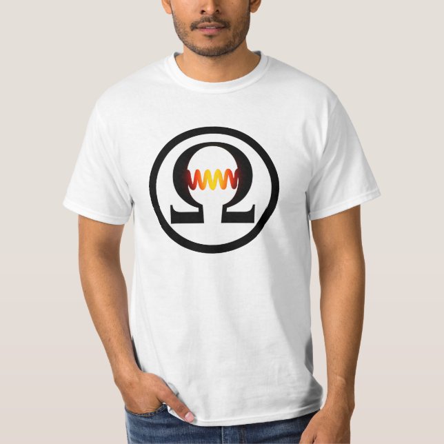 T-shirt Pièce en t de symbole d'ohm (Devant)
