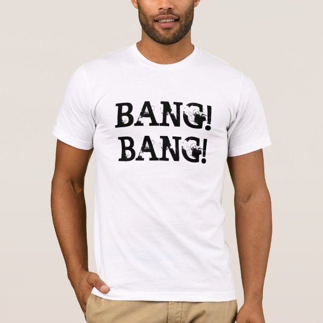 T-shirt pièce en t de tir d'arme à feu (Devant)
