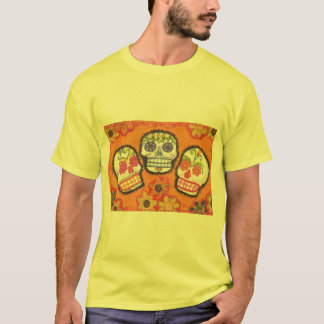 T-shirt Pièce en t de trois crânes de sucre