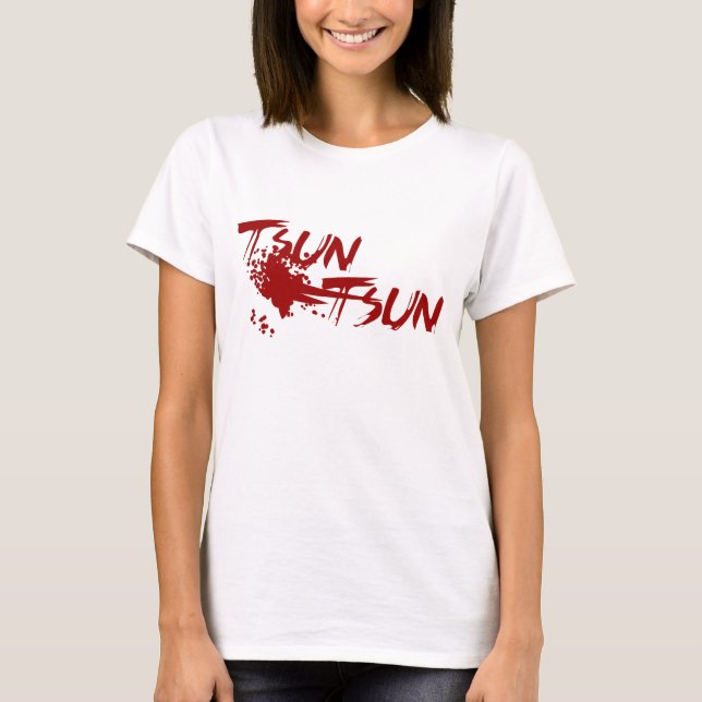 T-shirt Pièce en t de Tsundere - blanc (Devant)