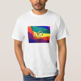 T-shirt Pièce en t de valeur de mariage homosexuel