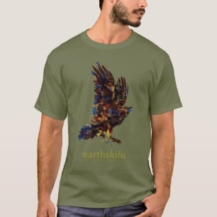 T-shirt Pièce en t de vert de fatigue d'EarthSkills Raven