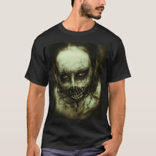 T-shirt Pièce en t de visage de zombi