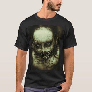 T-shirt Pièce en t de visage de zombi