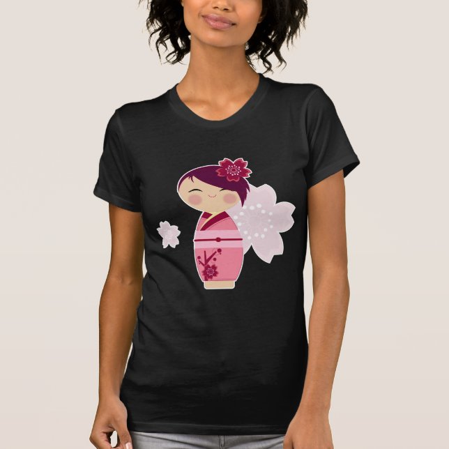 T-shirt Pièce en t de wSakura de Kokeshi (Devant)