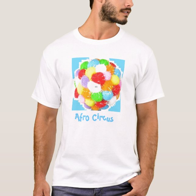 T-shirt Pièce en t de zèbre d'Afro de point de polka (Devant)