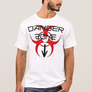 T-shirt Pièce en t de "zone dangereuse" de danger de Mike