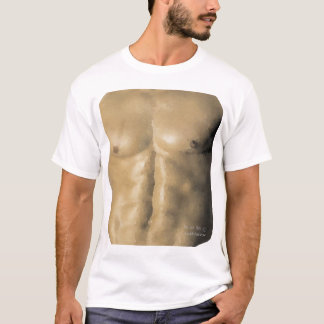 T-shirt Pièce en t déchirée (obtenez des six paquets