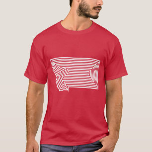 T-shirt Pièce en t d'éclat de blanc du Montana