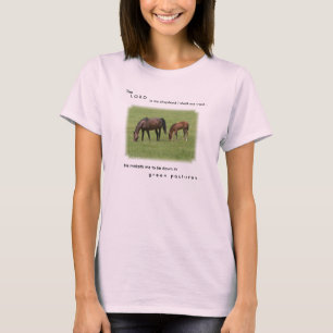 T-shirt Pièce en t d'écriture sainte d'amant de cheval