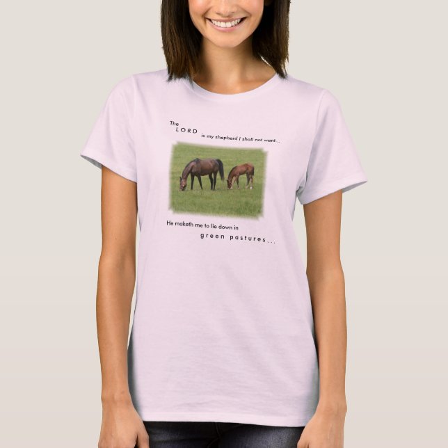 T-shirt Pièce en t d'écriture sainte d'amant de cheval (Devant)