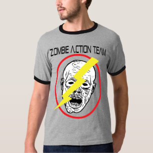 T-shirt Pièce en t d'équipe d'action de zombi