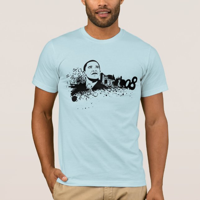 T-shirt Pièce en t d'Obama 08 (Devant)