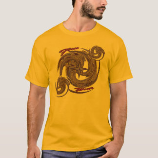 T-shirt Pièce en t d'or d'étoile de dragon