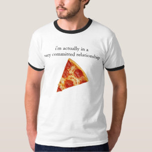 T-shirt Pièce en t drôle de sonnerie de rapport de pizza