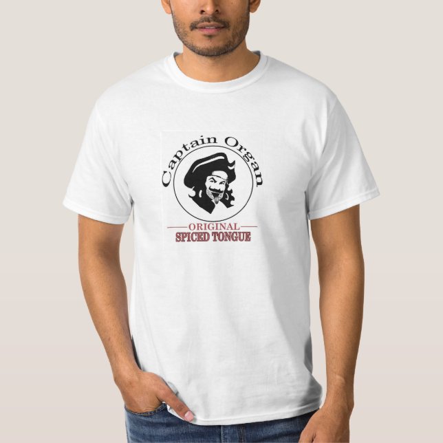 T-shirt pièce en t drôle d'organe de capitaine… (Devant)