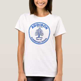 T-shirt Pièce en t du Babydoll des femmes, logo bleu