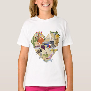 T-shirt Pièce en t du Texas de ruche de filles