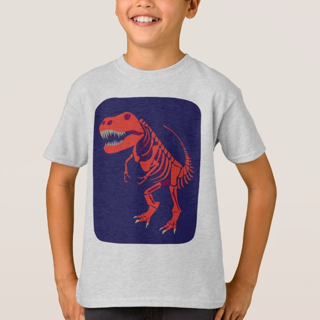 T-shirt Pièce en t d'un rouge ardent de T-Rex (Devant)