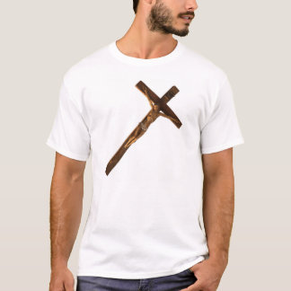 T-shirt Pièce en t en bois de crucifix