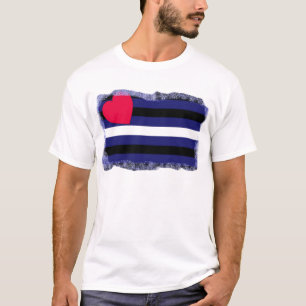 T-shirt Pièce en t en cuir de détresse