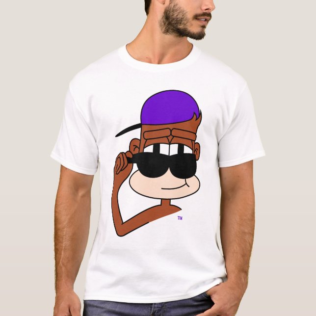 T-shirt Pièce en t en verre de singe de raisin (Devant)