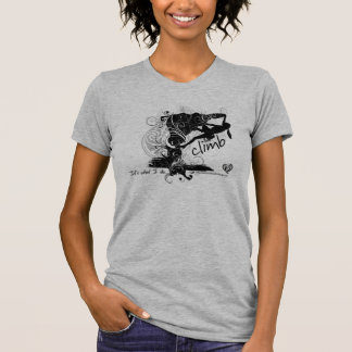 T-shirt Pièce en t femelle d'escalade de roche