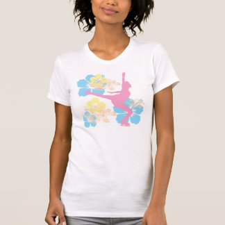 T-shirt pièce en t florale axelent de patinage de glace