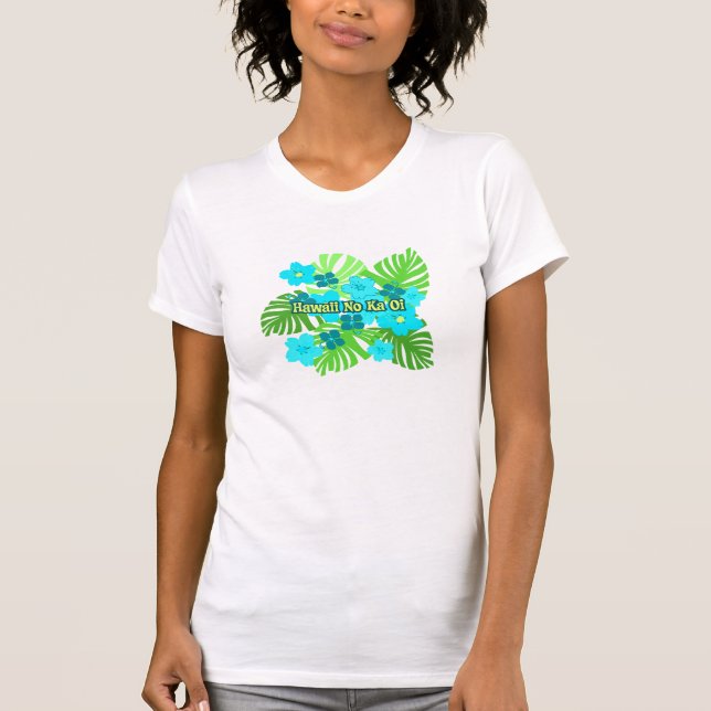 T-shirt Pièce en t florale hawaïenne de jardin de Limahuli (Devant)