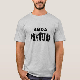 T-shirt Pièce en t foncée sur scène