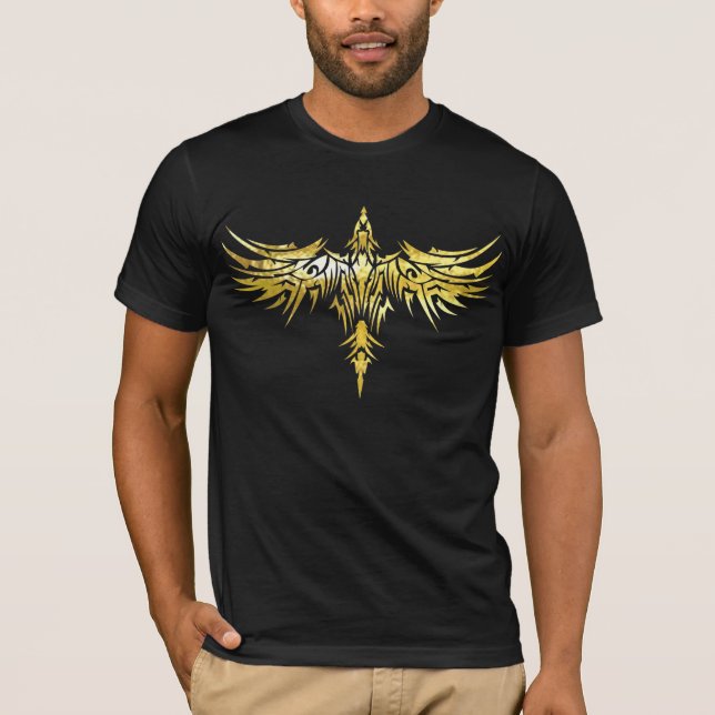 T-shirt pièce en t foncée tribale 1 de Phoenix (Devant)