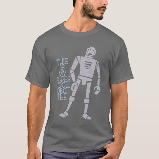 T-shirt Pièce en t fraîche superbe de robot (Devant)